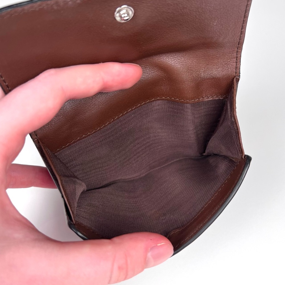 Celine Brown Compact Wallet With Lock - Picture 7 of 8